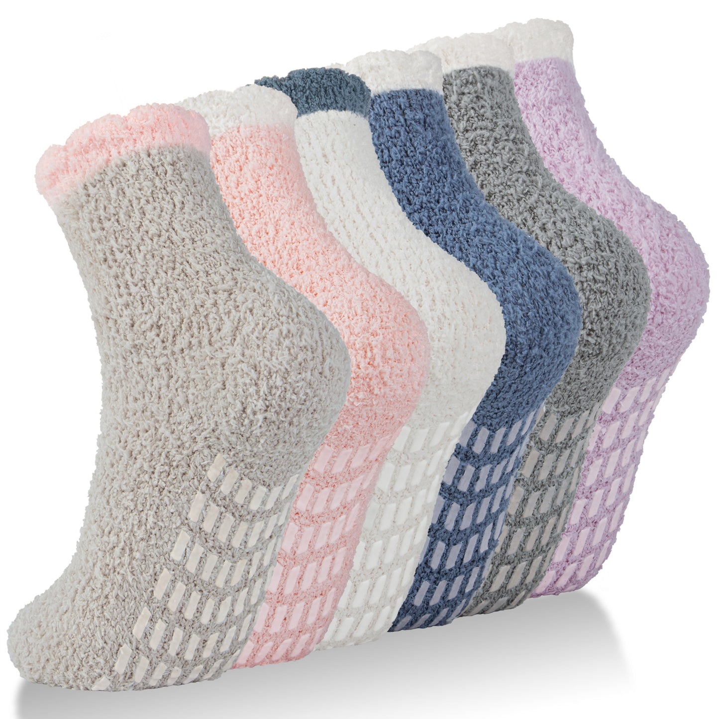 Loritta Winter Womens Fuzzy Socks Soft Warm Cozy Fluffy Soft Slipper Socks Gifts 6 Pairs