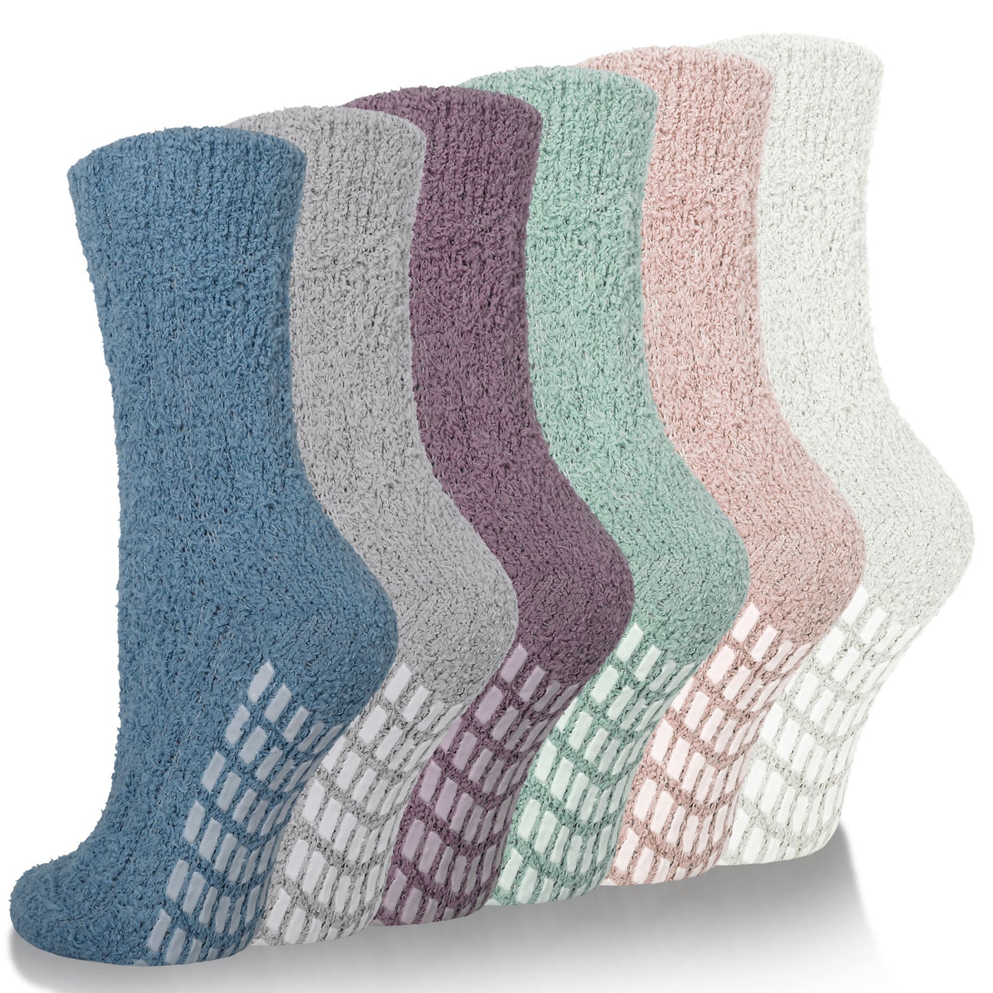 Loritta Winter Womens Fuzzy Socks Soft Warm Cozy Fluffy Soft Slipper Socks Gifts 6 Pairs