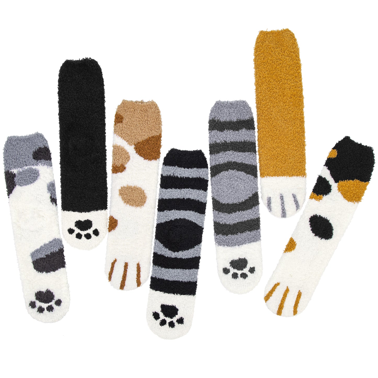 Loritta 7 Pairs Womens Fuzzy Socks Soft Winter Warm Cozy Fluffy Soft Slipper Socks Gifts