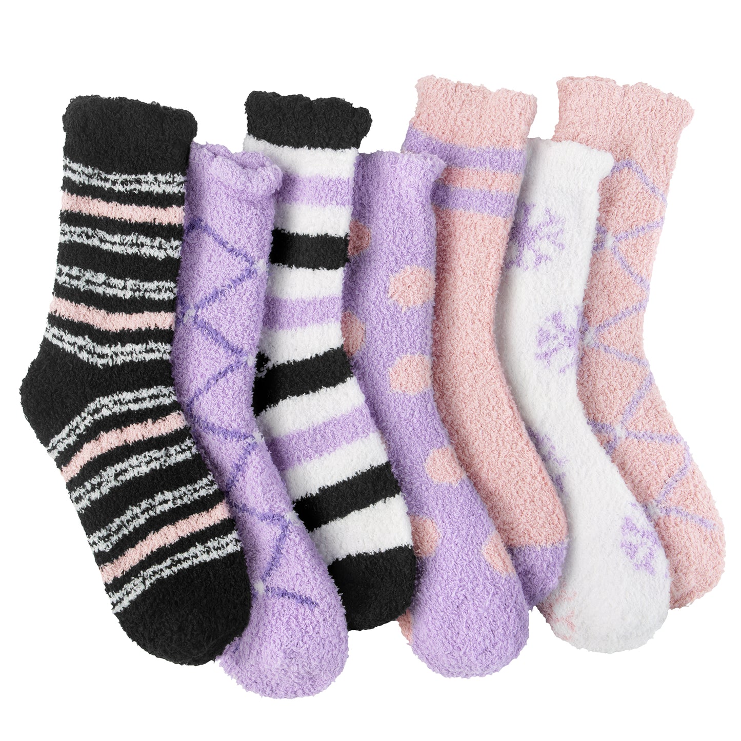 Loritta 7 Pairs Womens Fuzzy Socks Soft Winter Warm Cozy Fluffy Soft Slipper Socks Gifts