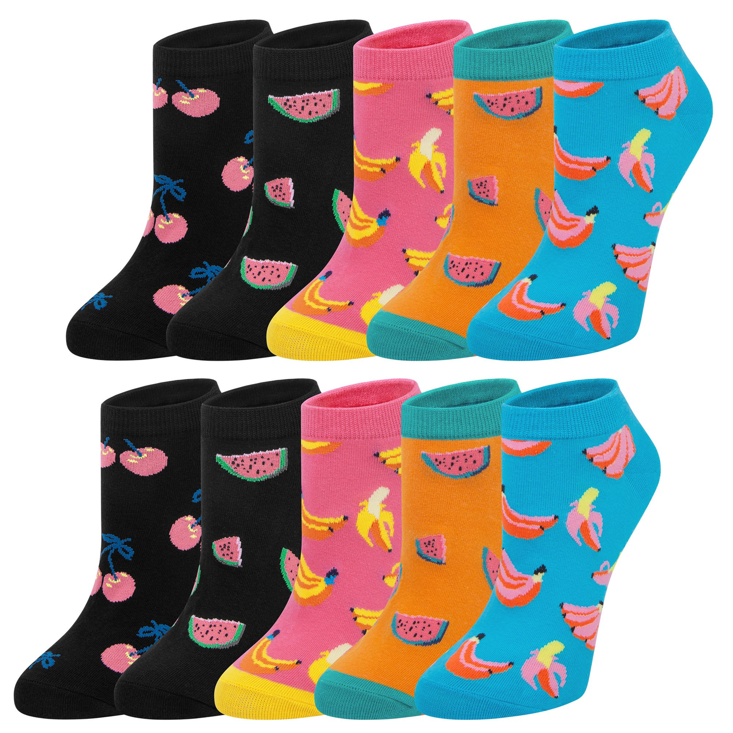 Loritta 10 Pairs Womens Cute Animal Fun Ankle Socks Novelty Funny Cat Claw Socks