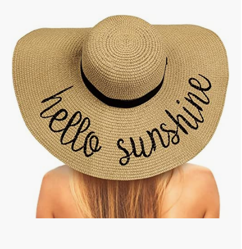 Loritta Women Sun Hat,Wide Brim Sun Hats Floppy Straw Hat with Heart Shape Glasses