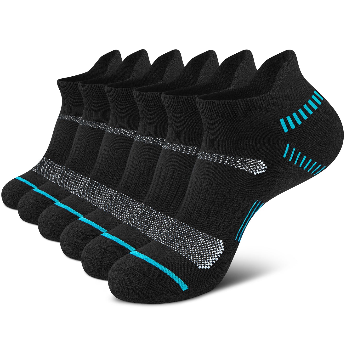 Loritta ankle socks 6 pairs of mens cushioned breathable socks with arch support