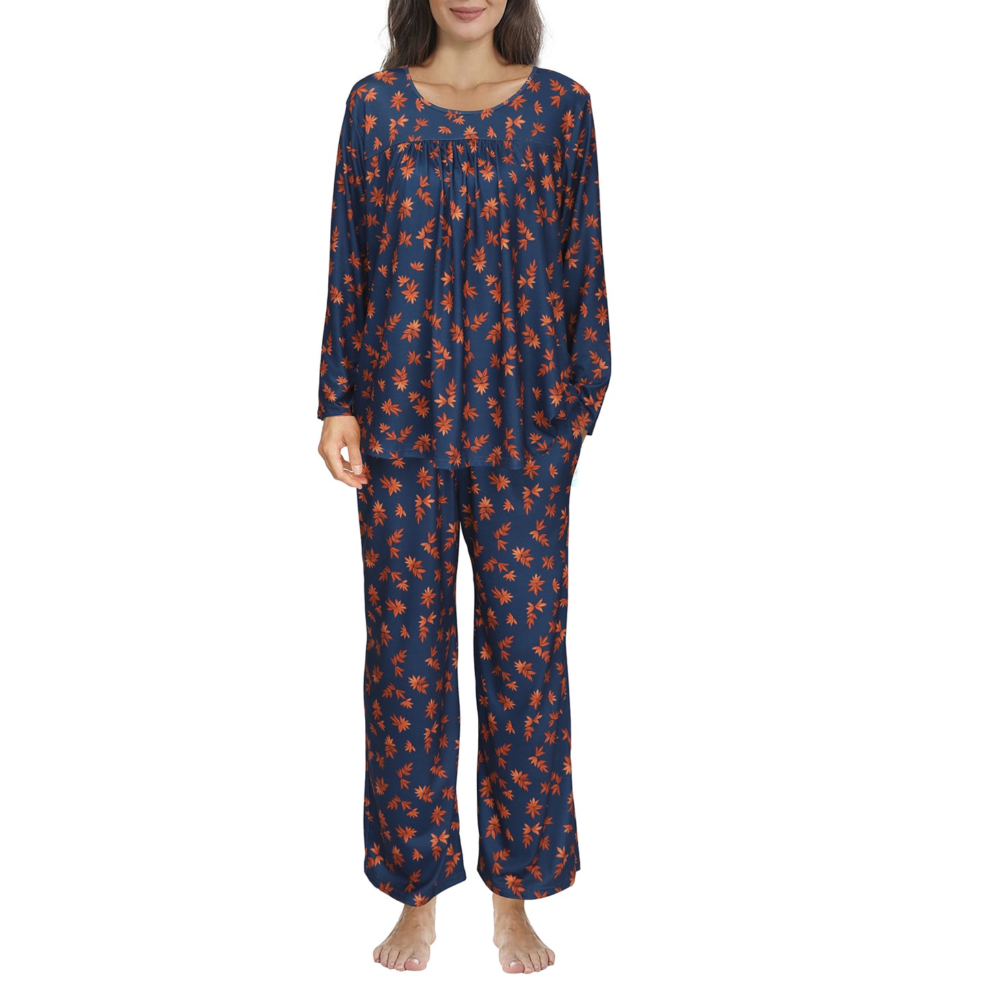 Loritta Womens Pajama Sets 2 Piece Loungewear Long Sleeve Shirts and Pants Pjs Sleepwear with Pockets