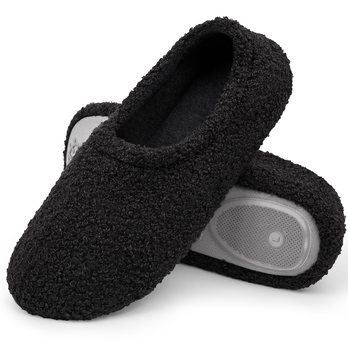 Loritta Women Cozy Rubber Sole Loafer Slippers Indoor Outdoor Soft Warm Comfort Woolly Cotton for Women and Men