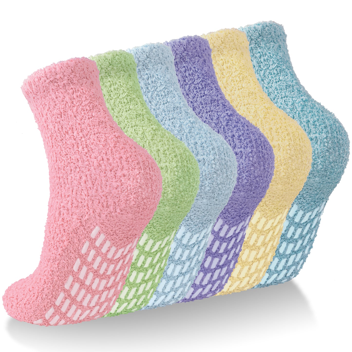 Loritta Winter Womens Fuzzy Socks Soft Warm Cozy Fluffy Soft Slipper Socks Gifts 6 Pairs