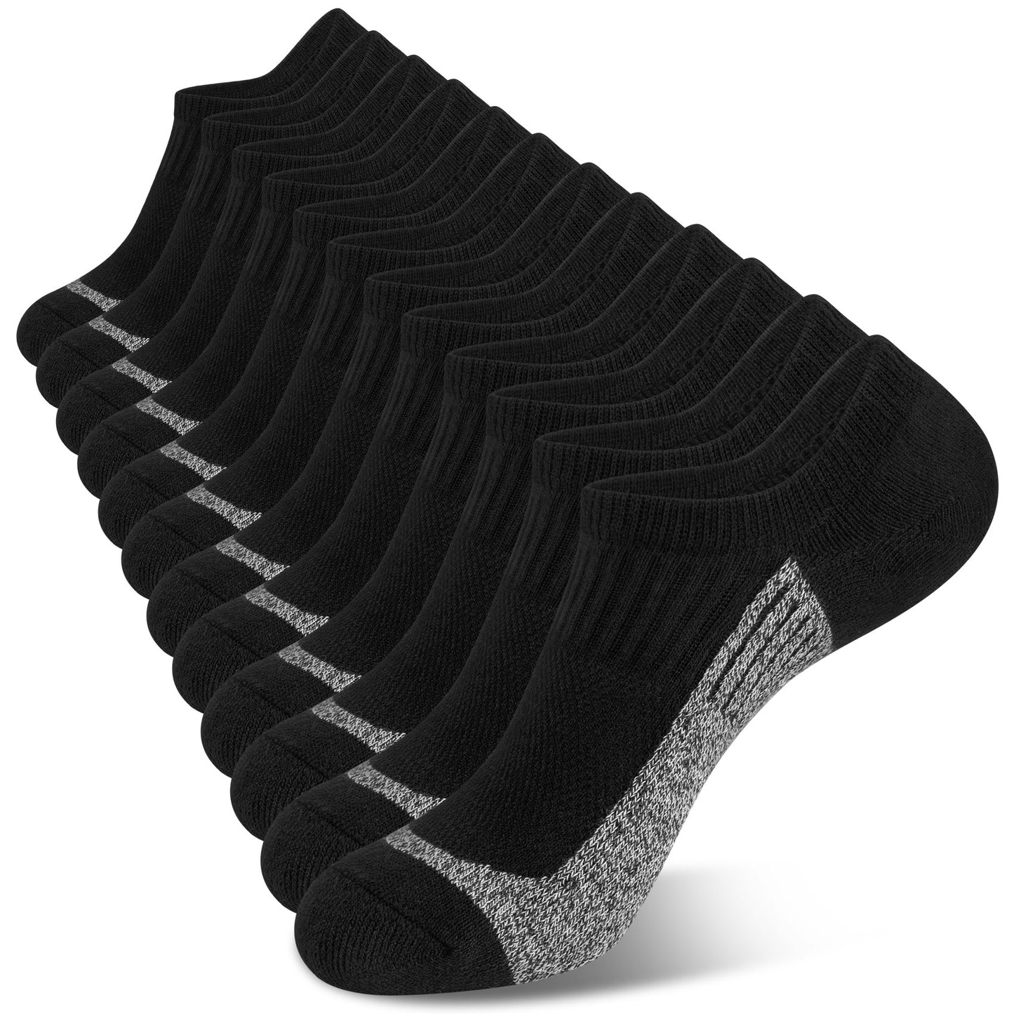 Loritta 12 Pairs No Show Socks Women Cushioned Low Cut Invisible Liner Socks
