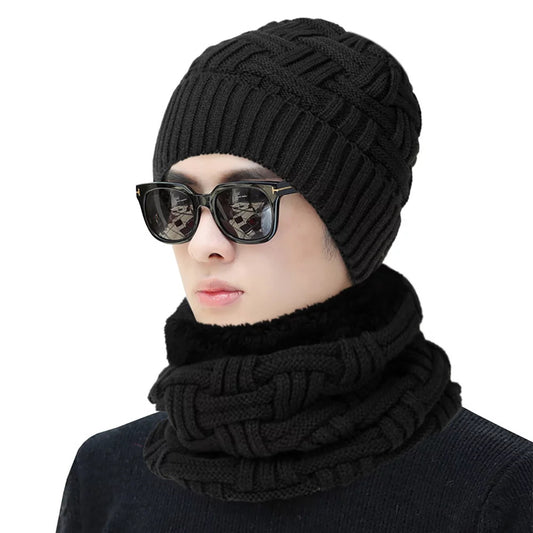 Loritta 3 Pacs Winter Beanie Hat Scarf and Touch Screen Gloves Set for Men Women