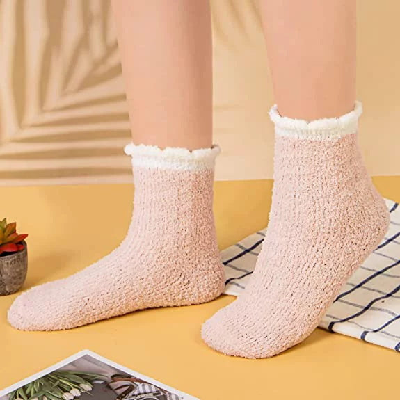 Loritta 7 Pairs Womens Fuzzy Socks Soft Winter Warm Cozy Fluffy Soft Slipper Socks Gifts