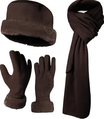 Loritta Women's Warm Fleece Winter Women's Hat and Glove Set Hats Gloves Scarves for Women