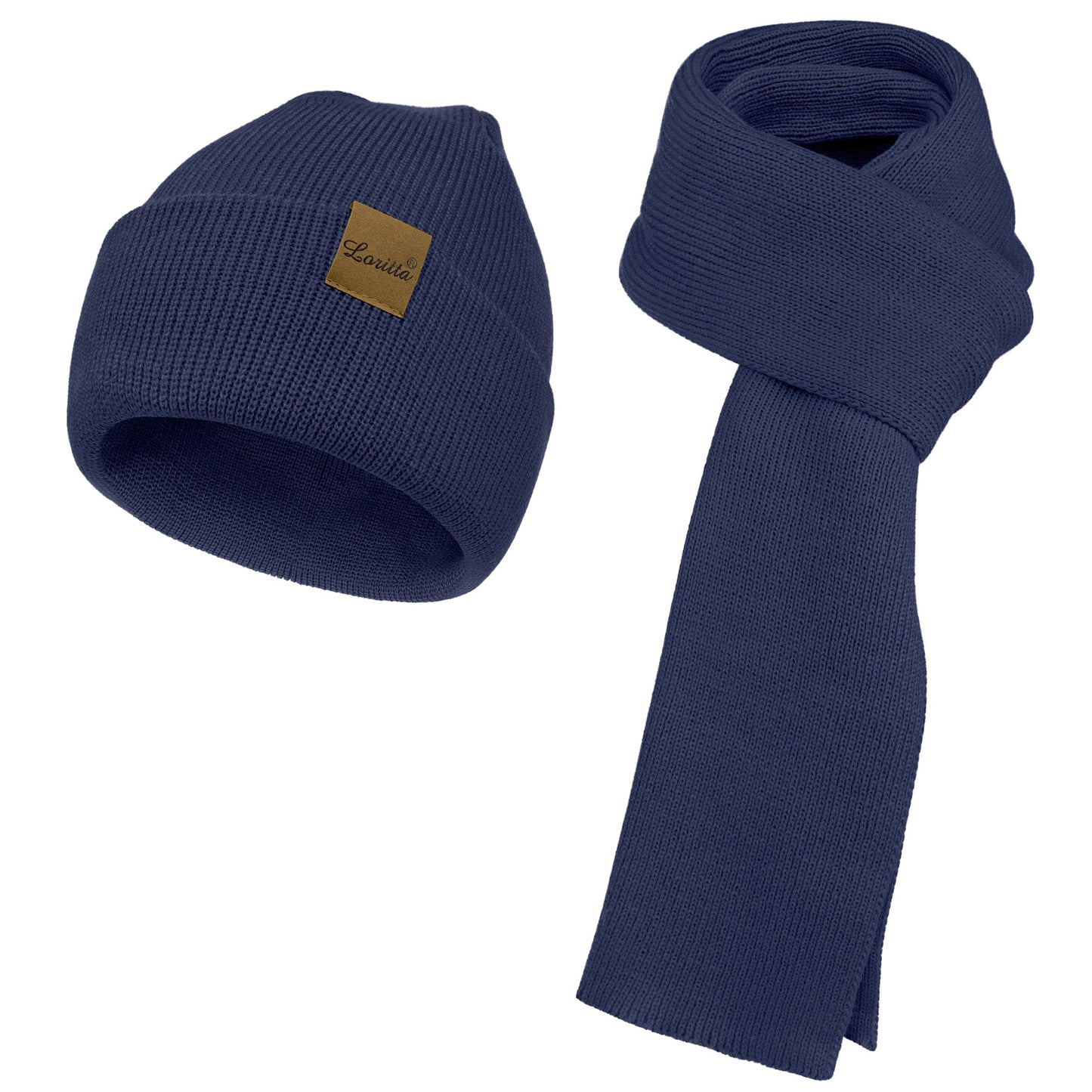 Loritta Scarf and Beanies for Women and Men, Winter Thick Soft Knit Womens Scarves and Shawl Wine