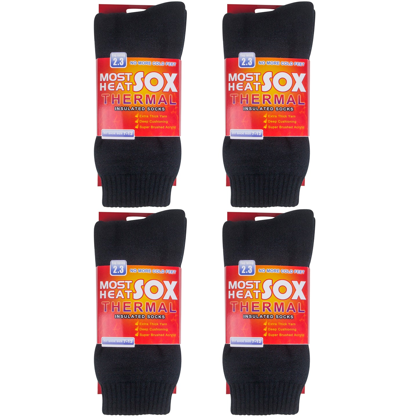 Loritta 4 Pairs Winter Thermal Socks for Men Thick Warm Socks Women Men