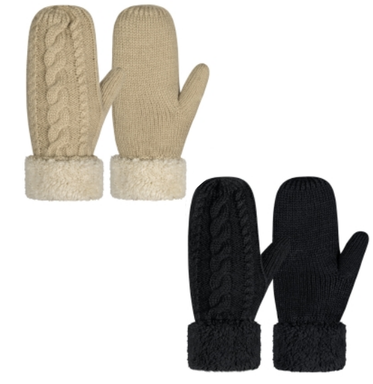 Loritta Winter Gloves Warm Wool Knit Flip Fingerless Gloves Mittens for Women Gifts