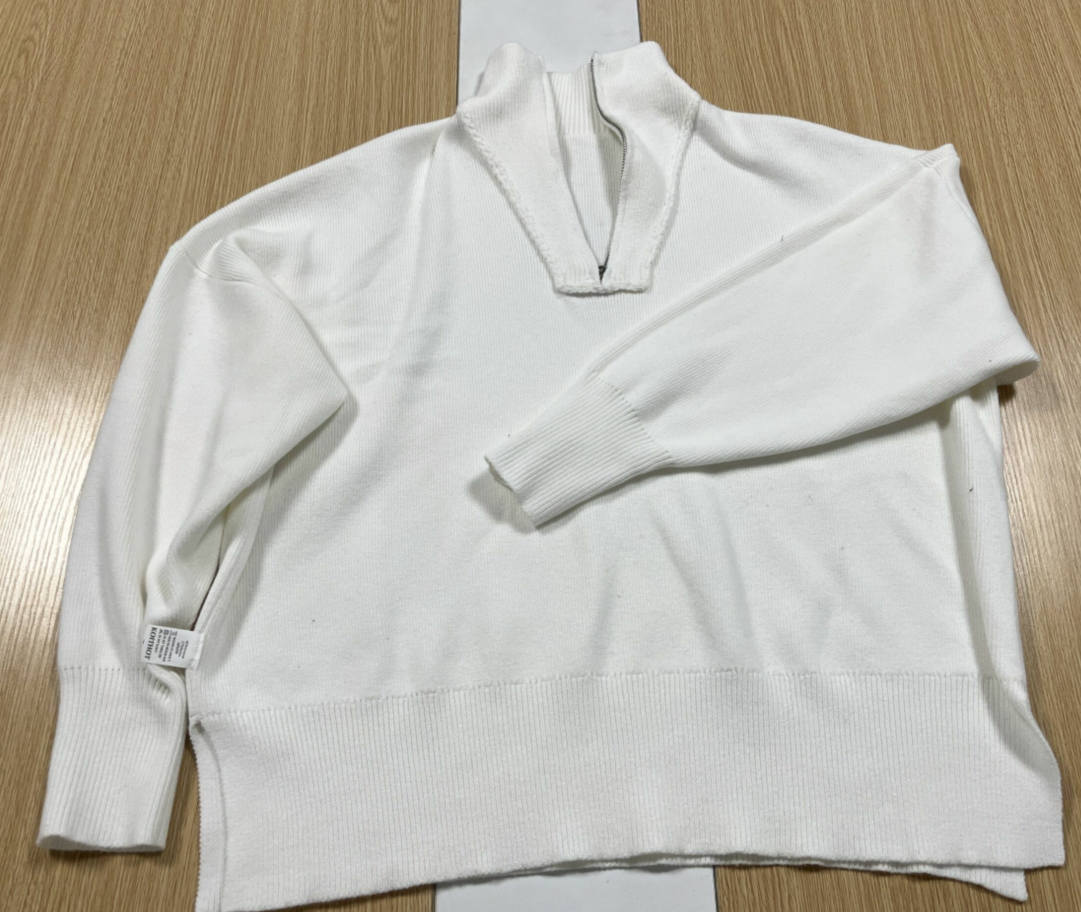 KOITHOT Oversized Sweaters for Women Winter Long Sleeve 1/4 Zip Pullover Sweater