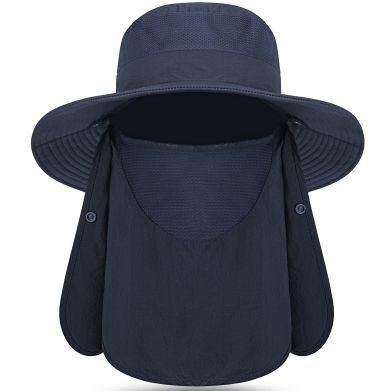 Loritta Sun Hat for Men and Women, Retractable Wide Brim Fishing Hats UPF 50+ Multi-Function Sun Protection Visor Cap Summer Travel Beach Hat
