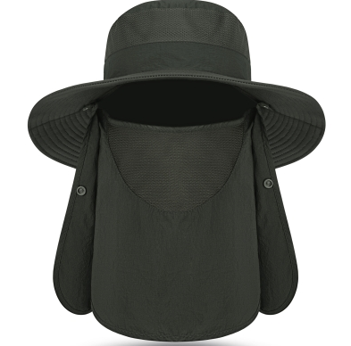 Loritta Sun Hat for Men and Women, Retractable Wide Brim Fishing Hats UPF 50+ Multi-Function Sun Protection Visor Cap Summer Travel Beach Hat