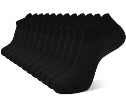 Loritta Ankle Socks for Men, Running Low Cut Socks Athletic Size 9-12 Socks for Men, 12 Pairs