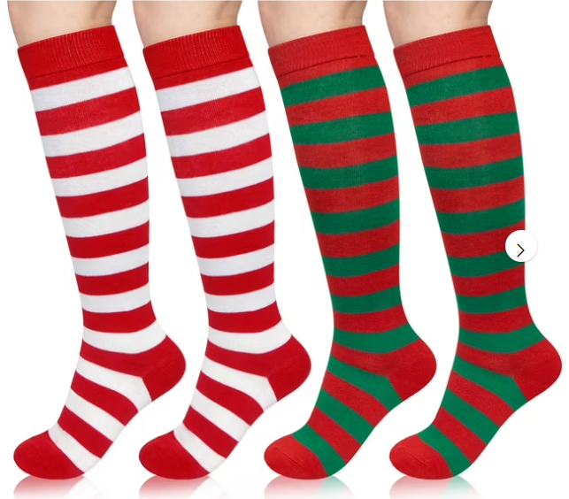 Loritta 4 Pairs Womens Knee High Socks, Casual Solid Knit Knee Socks