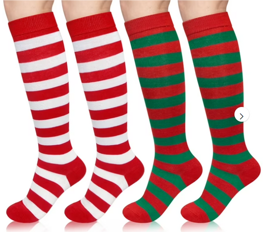 Loritta 4 Pairs Womens Knee High Socks, Casual Solid Knit Knee Socks