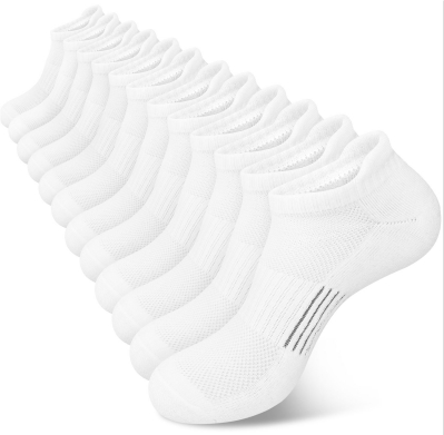 Loritta Womens Ankle Socks, Athletic Running Socks Cushioned Colored Socks 6 Pairs, Size 6-8