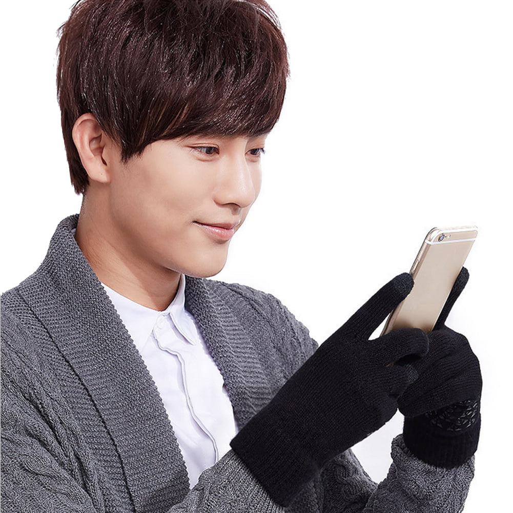 Loritta 3 Pacs Winter Beanie Hat Scarf and Touch Screen Gloves Set for Men Women