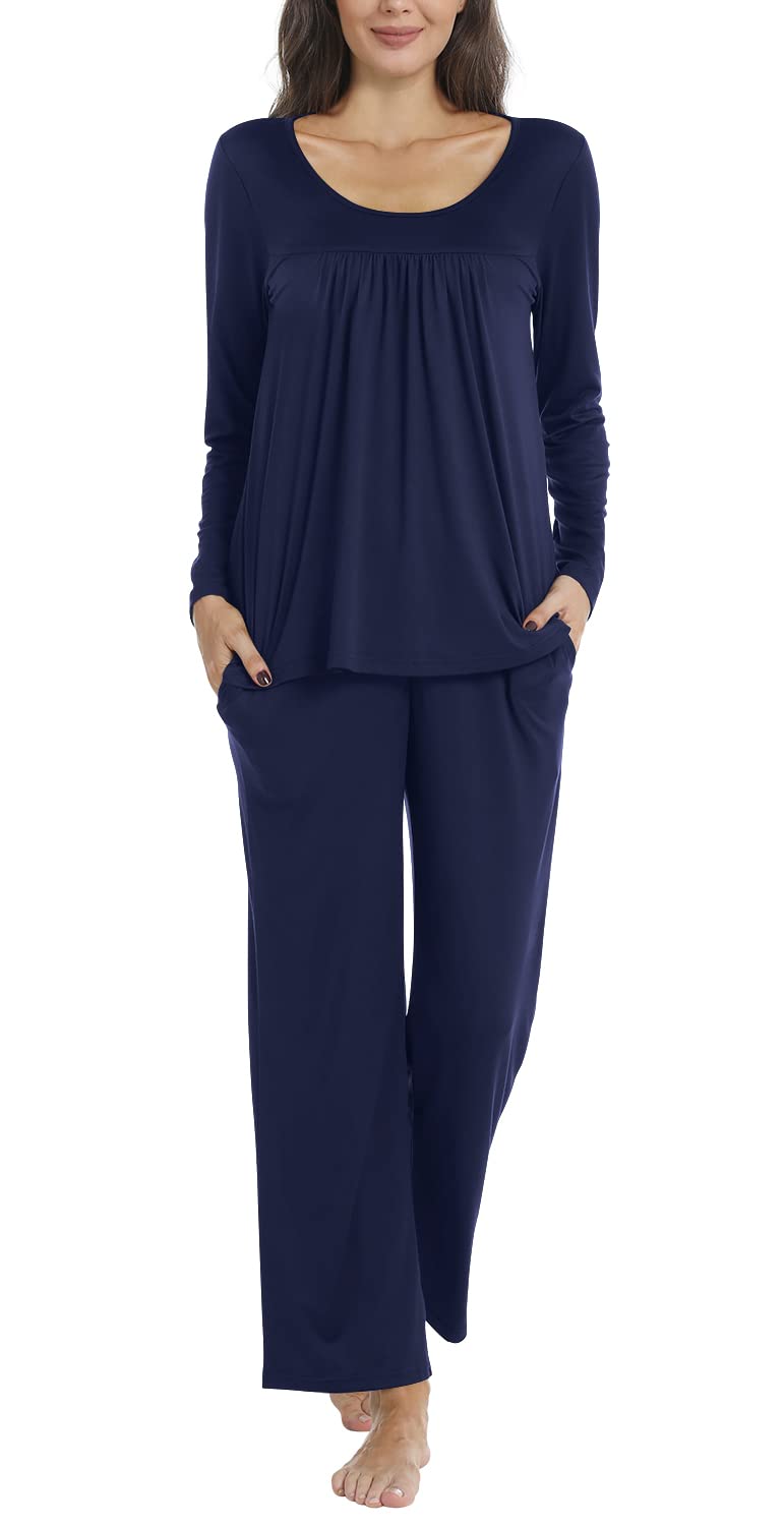 Loritta Women Pajama Sets 2 Piece Summer Lounge Casual Sleepwear Pjs Sets with Pockets
