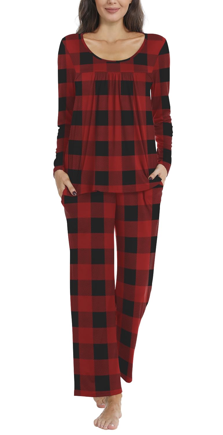 Loritta Women Pajama Sets 2 Piece Summer Lounge Casual Sleepwear Pjs Sets with Pockets