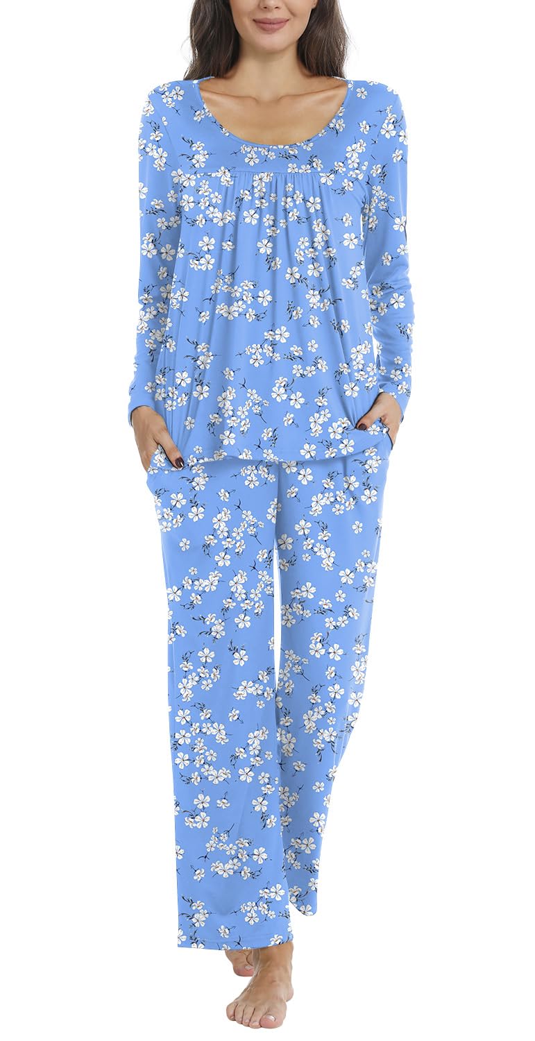 Loritta Women Pajama Sets 2 Piece Summer Lounge Casual Sleepwear Pjs Sets with Pockets