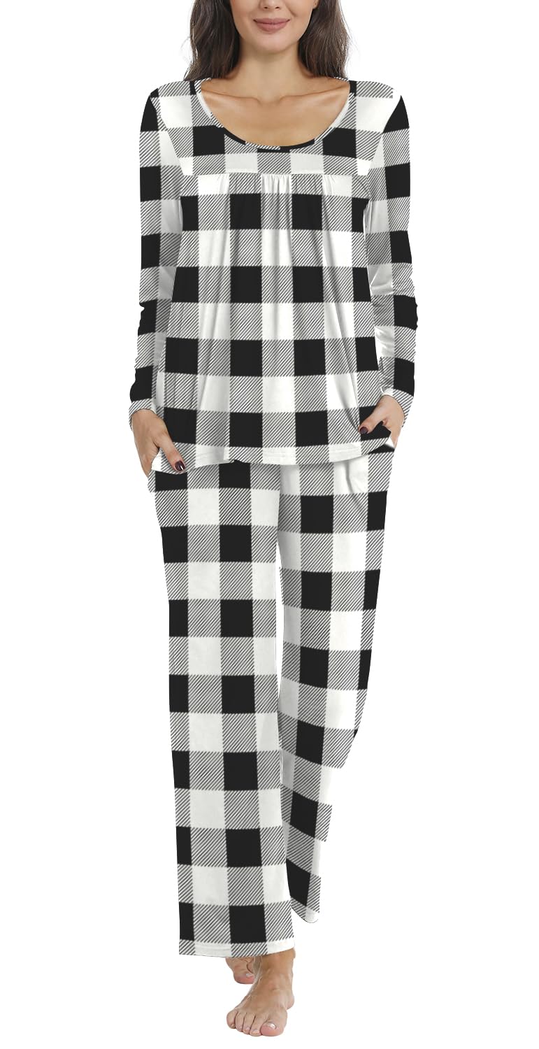 Loritta Women Pajama Sets 2 Piece Summer Lounge Casual Sleepwear Pjs Sets with Pockets
