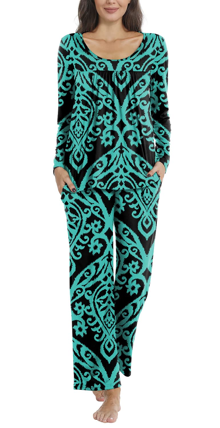 Loritta Women Pajama Sets 2 Piece Summer Lounge Casual Sleepwear Pjs Sets with Pockets