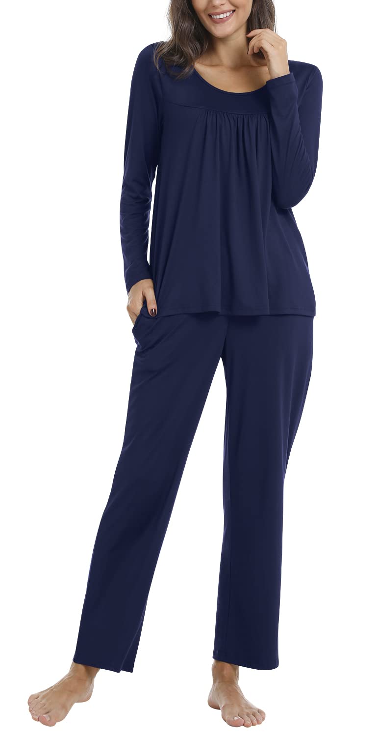 Loritta Women Pajama Sets 2 Piece Summer Lounge Casual Sleepwear Pjs Sets with Pockets