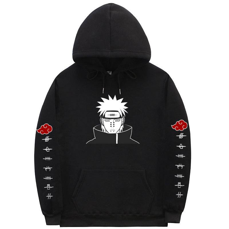Naruto Pain Nagato Printed Hoodie and Pants Outfit Casual Pullovers with Pocket Streetwear