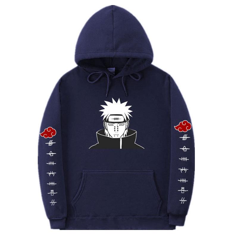 Naruto Pain Nagato Printed Hoodie and Pants Outfit Casual Pullovers with Pocket Streetwear