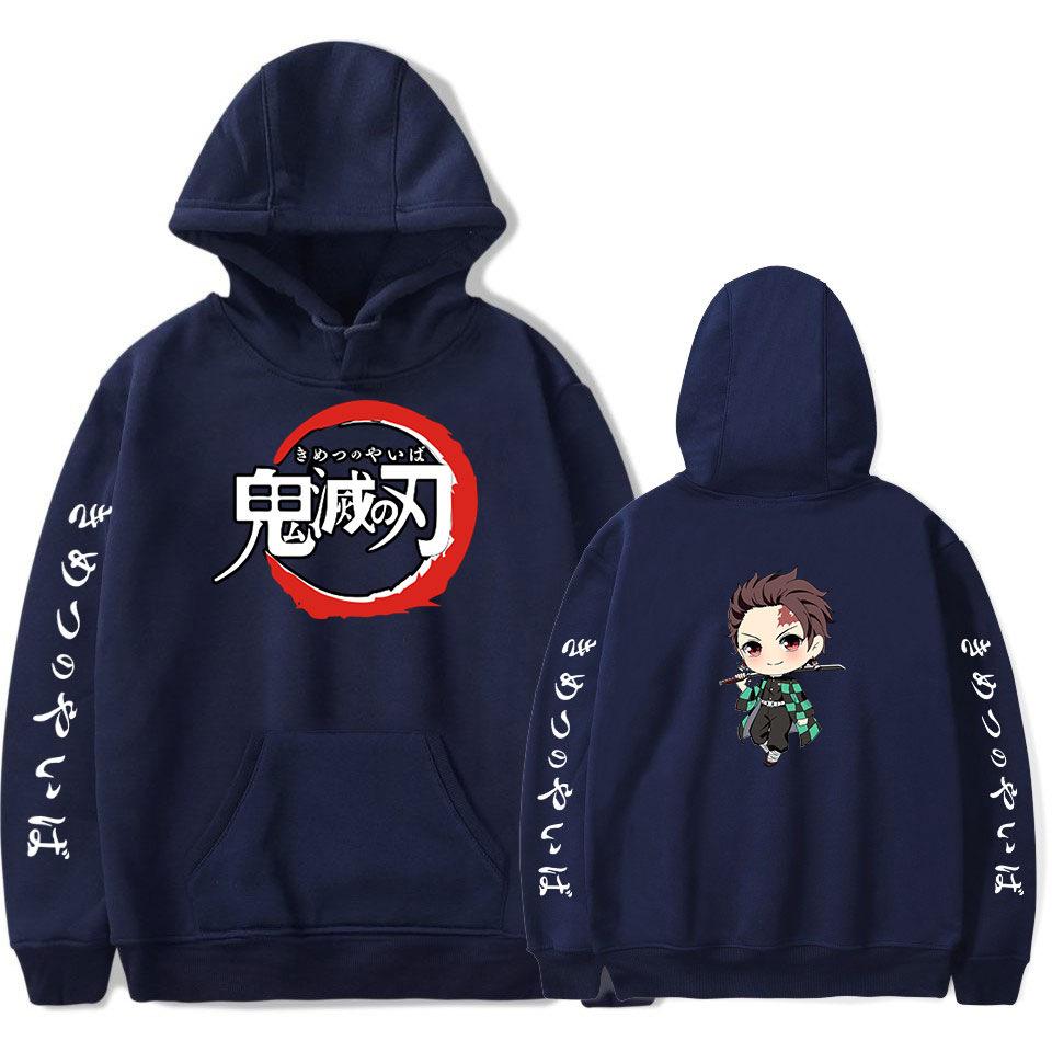 Anime Demon Slayer Tanjiro Kamado Printed Hoodie Streetwears Unisex Pullovers