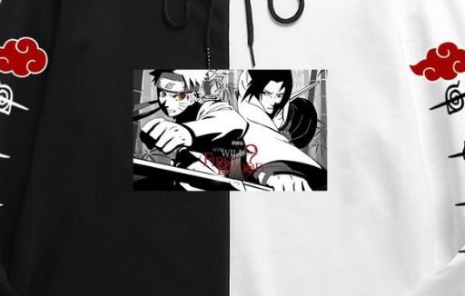 Japan Anime Naruto Itachi Splicing Printed Hoodie Sweatshirt Pullover Casual Hoodies