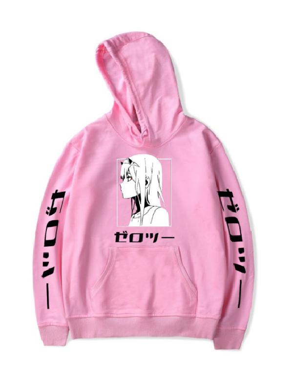 Anime Hoodie Darling in the Franxx Zero Two 002 Manga Women's Streetwear Waifu Kawaii