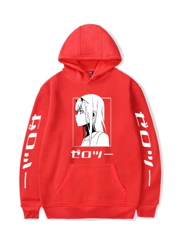 Anime Hoodie Darling in the Franxx Zero Two 002 Manga Women's Streetwear Waifu Kawaii