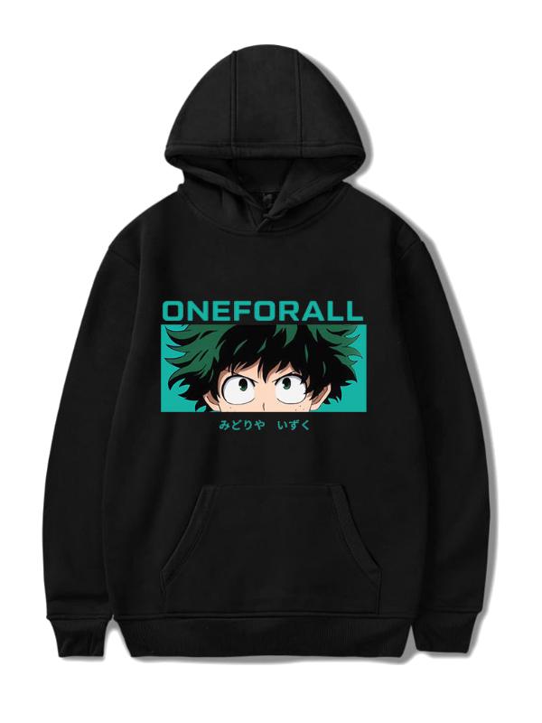 Manga My Hero Academia Black Deku Printed Hoodie