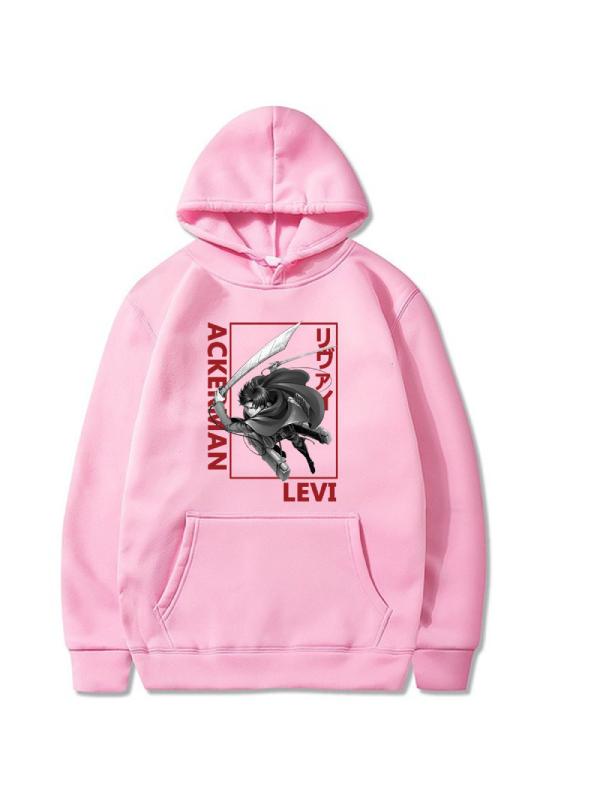 Attack on Titan Levi Ackerman Printed Anime Hoodies Unisex Casual Sportshirts