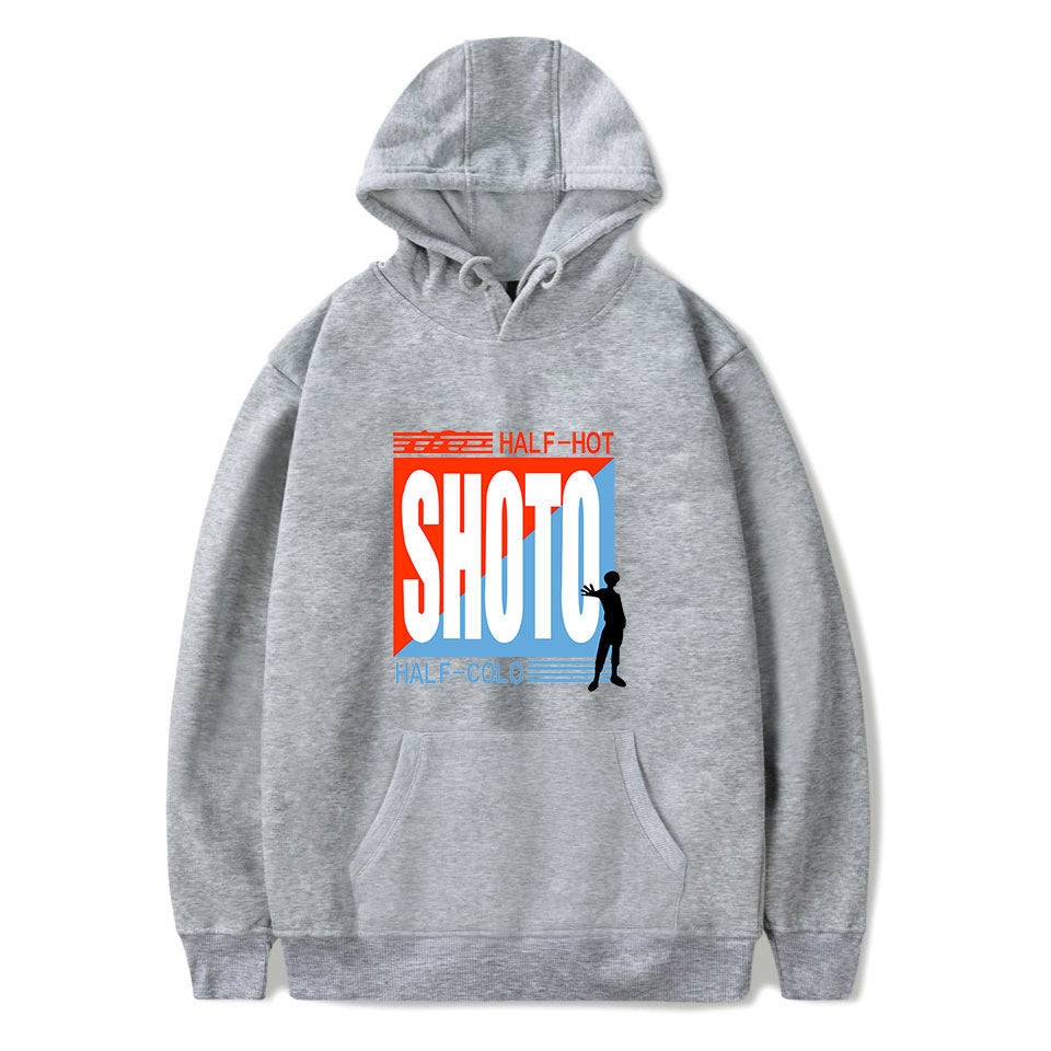 Japanese Anime My Hero Academia Shoto Todoroki Hoodie Casual Sweatshirt