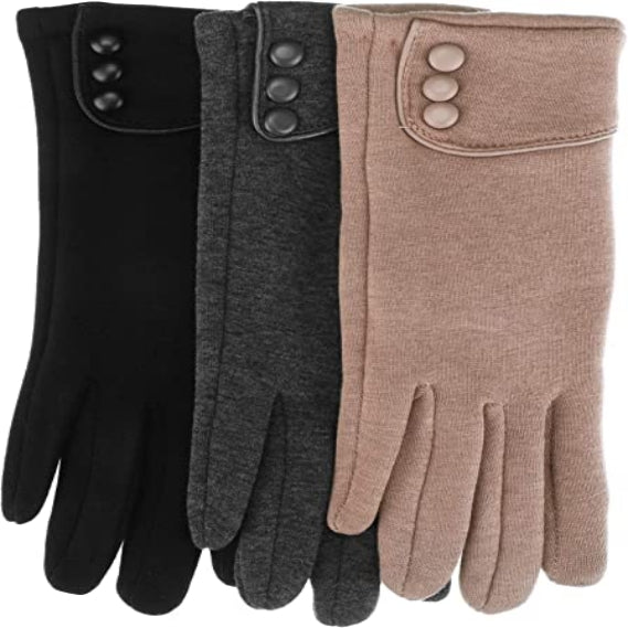 Loritta 3 Pairs Women Winter Gloves Warm Touchscreen Gloves Windproof Gloves for Women Girls Winter