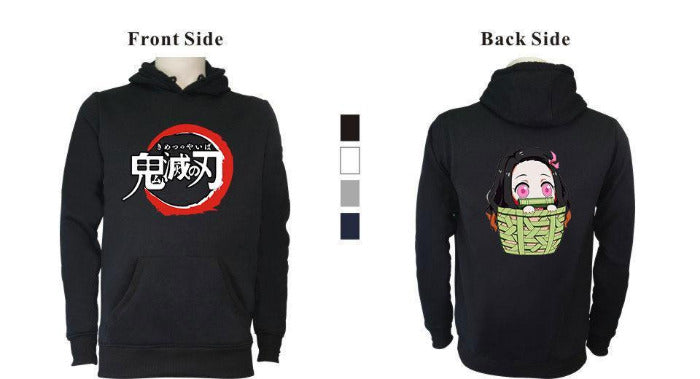 Front & Back Side of Demon Slayer Nezuko Printed Hoodies