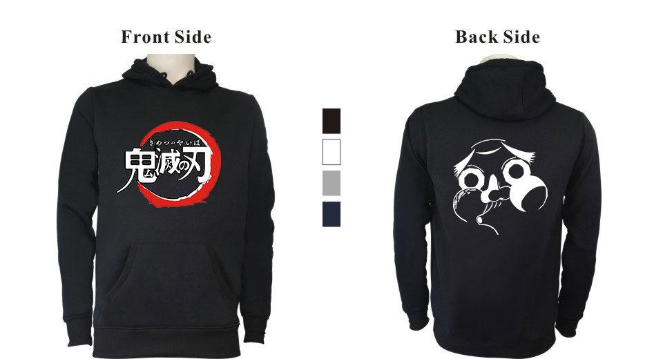 Demon Slayer Printed Hoodies Sports Pullover Anime Sweatshirts Unisex