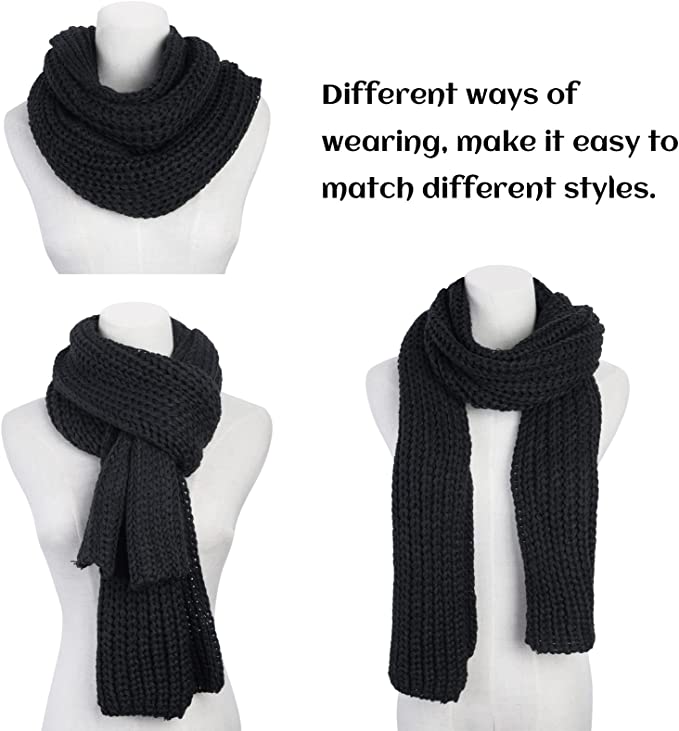 Loritta Women And Men Winter Thick Cable Knit Wrap Chunky Long Warm Scarf