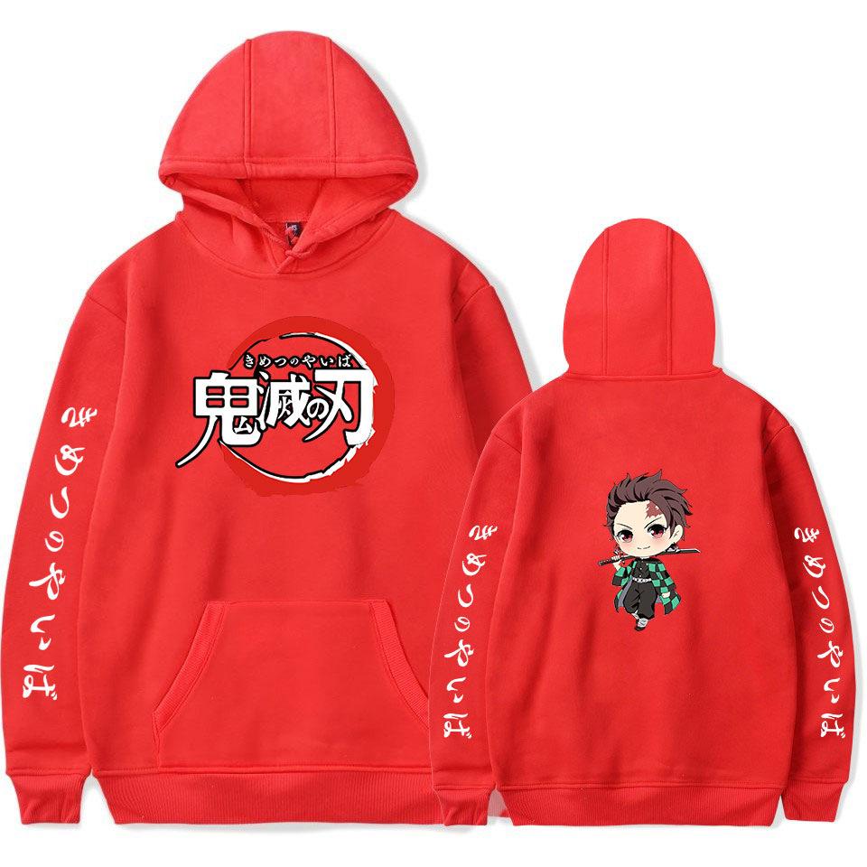 Anime Demon Slayer Tanjiro Kamado Printed Hoodie Streetwears Unisex Pullovers