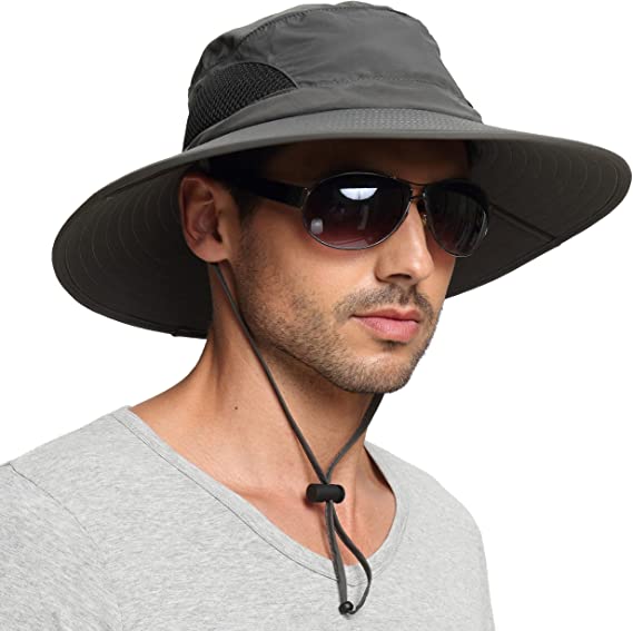 Sun Hat for Men/Women, Waterproof Wide Brim Bucket Hat UV Protection B –  loritta