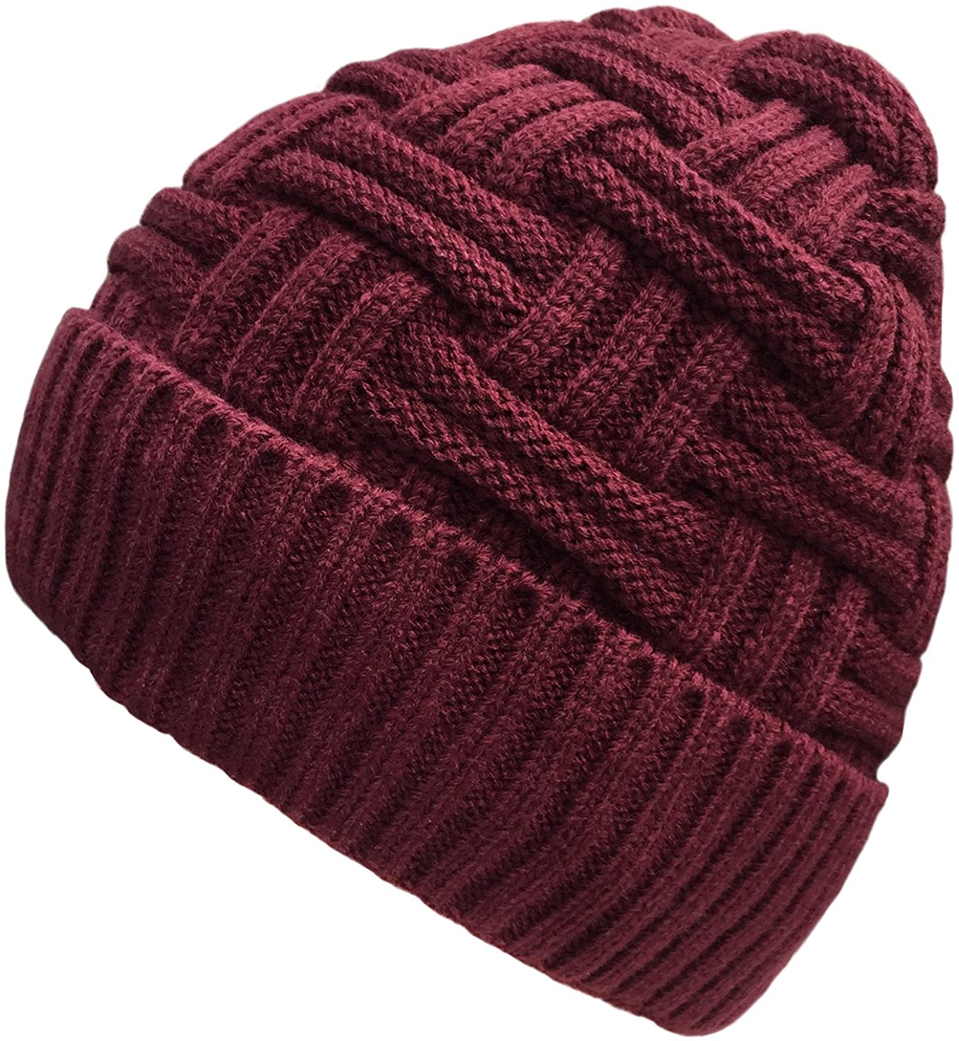 Winter Hat Knitted Wool Thick Baggy Slouchy Beanie Skull Cap