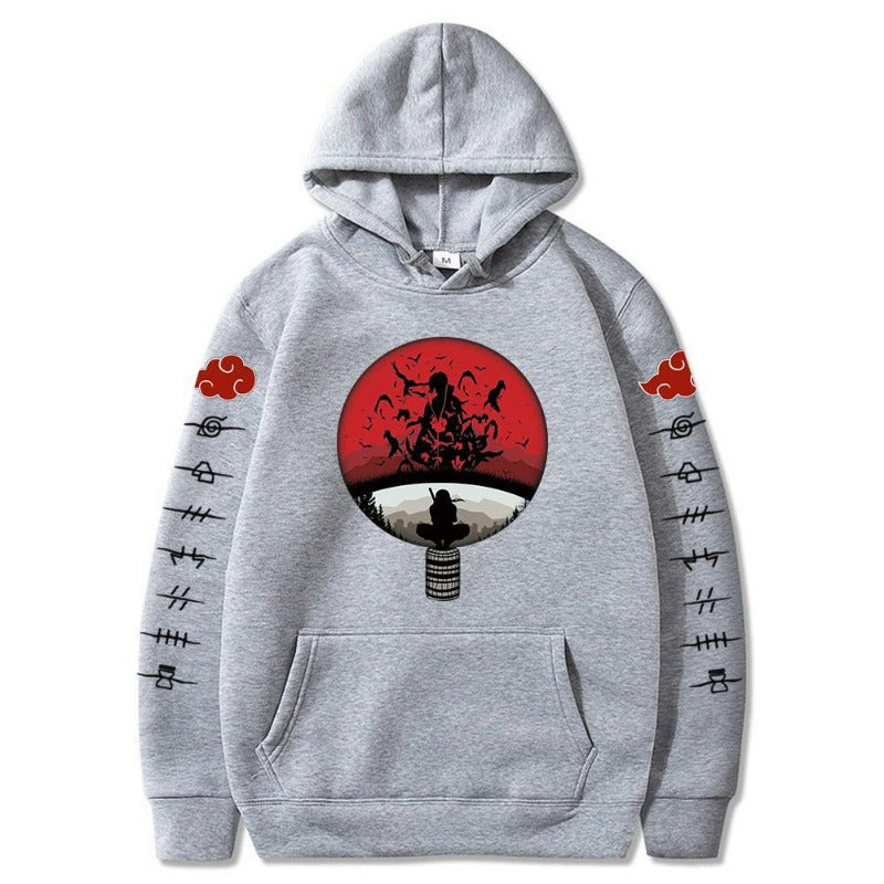Men's Hoodie Japanese Anime Naruto Cool Uchiha Printed Hoodies Women Pullover