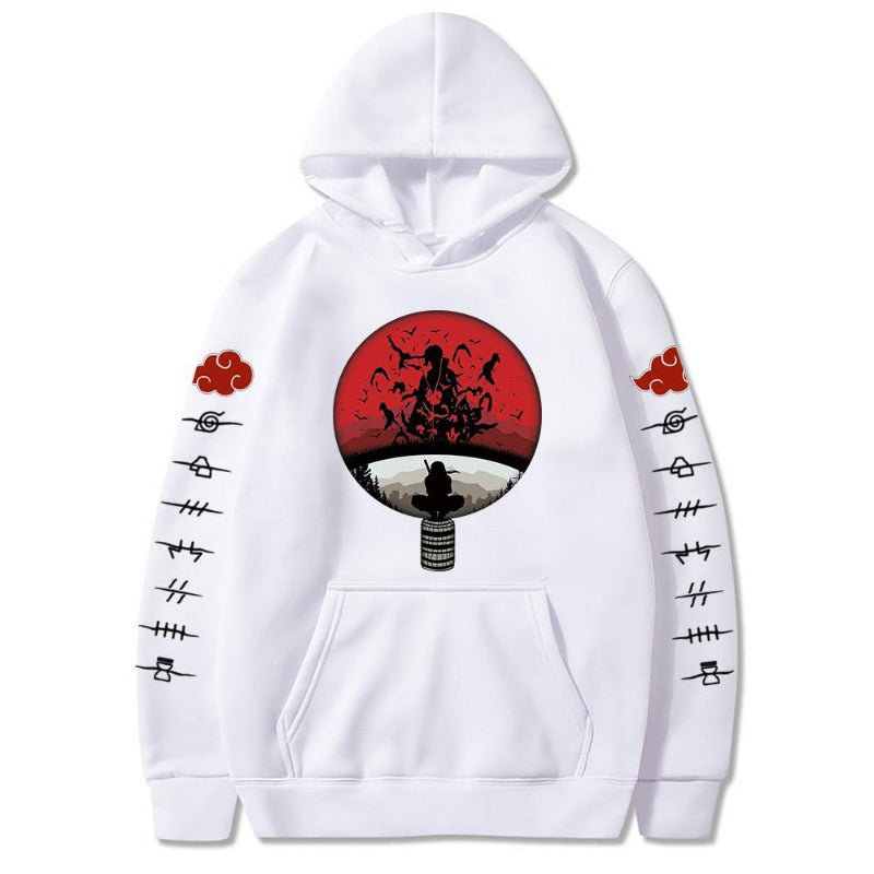 Men's Hoodie Japanese Anime Naruto Cool Uchiha Printed Hoodies Women Pullover