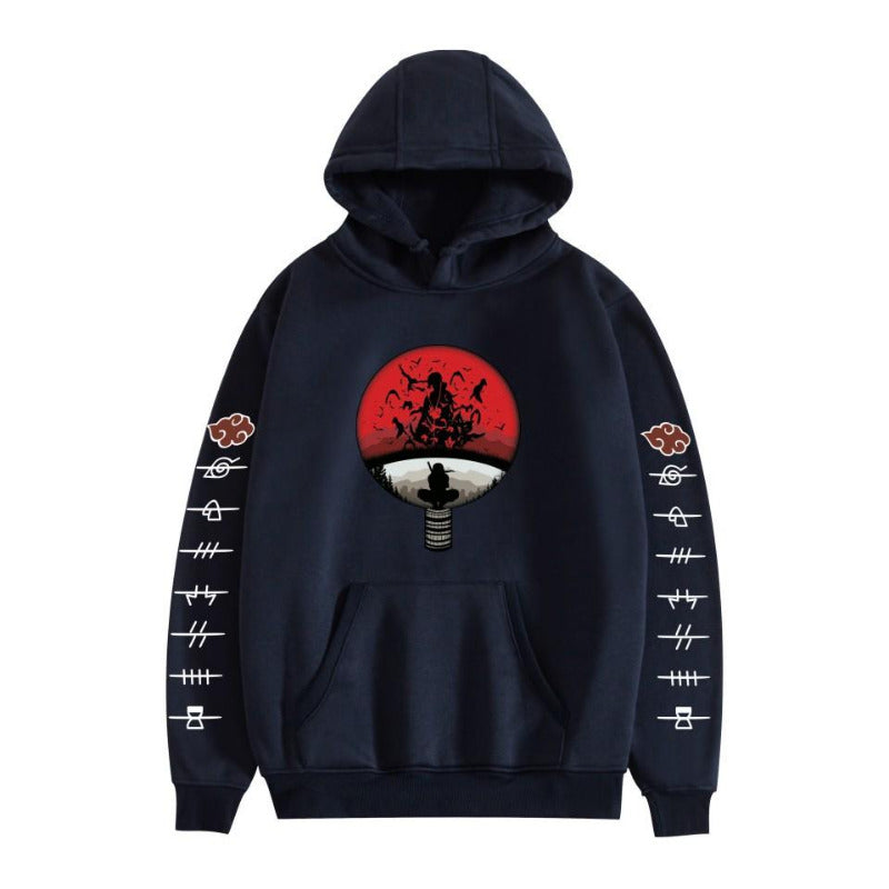 Men's Hoodie Japanese Anime Naruto Cool Uchiha Printed Hoodies Women Pullover